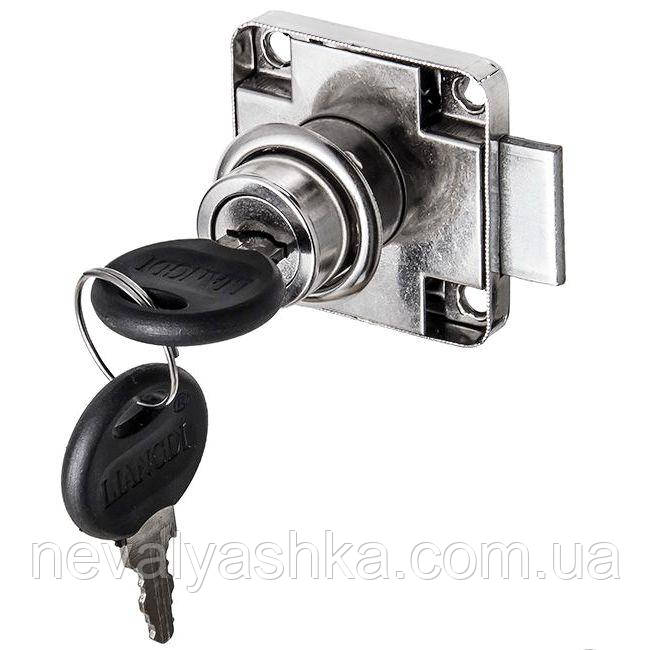 Заготівля для Бізіборда Замочок Меблевий з Ключиками Врізний Замок Хром для Бізіборда (Без Саморізів), фото 1