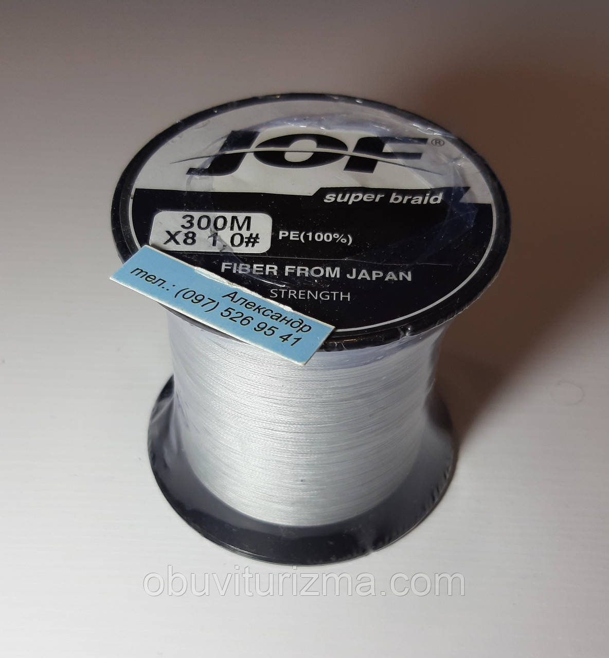 Плетений шнур JOF 300 м (0.16 мм /22lbs/10kg) Сірий 8 ниток