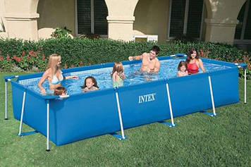 Каркасний басейн Интекс Rectangular Frame Pool Intex 28273 (450*220*84 см). 7,121 л.