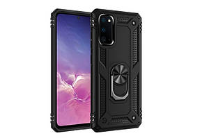 Захисний чохол із кільцем підставкою для Samsung Galaxy S20 чорний