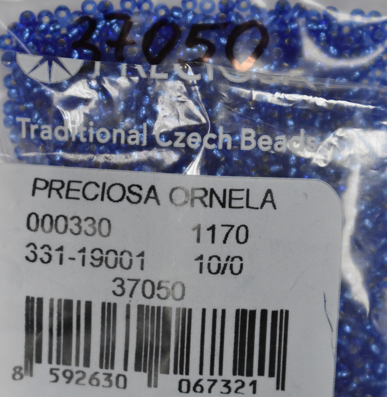 Бісер Preciosa 10/0 колір 37050 синій 10г, фото 1