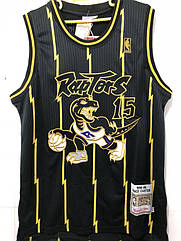 ТОП вишивка Mitchell@Ness чоловіча чорна майка Carter No15 (Вінс Картер) команда Toronto Raptors NBA