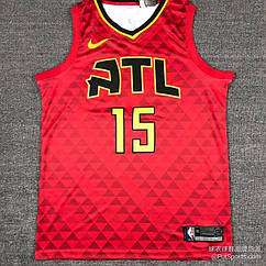 HOT Stamp Чоловіча майка Nike Carter №15(Картер) команда Atlanta Hawks