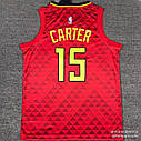 HOT Stamp Чоловіча майка Nike Carter №15(Картер) команда Atlanta Hawks, фото 2