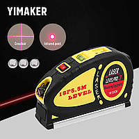 Лазерный уровень с рулеткой Laser Level Pro3 / Рулетка универсальная 5,5 м