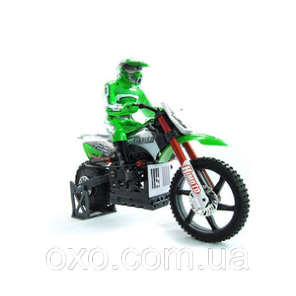 Радіокерована модель Мотоцикл 1:4 Himoto Burstout MX400 Brushed (зелений) (MX400g)