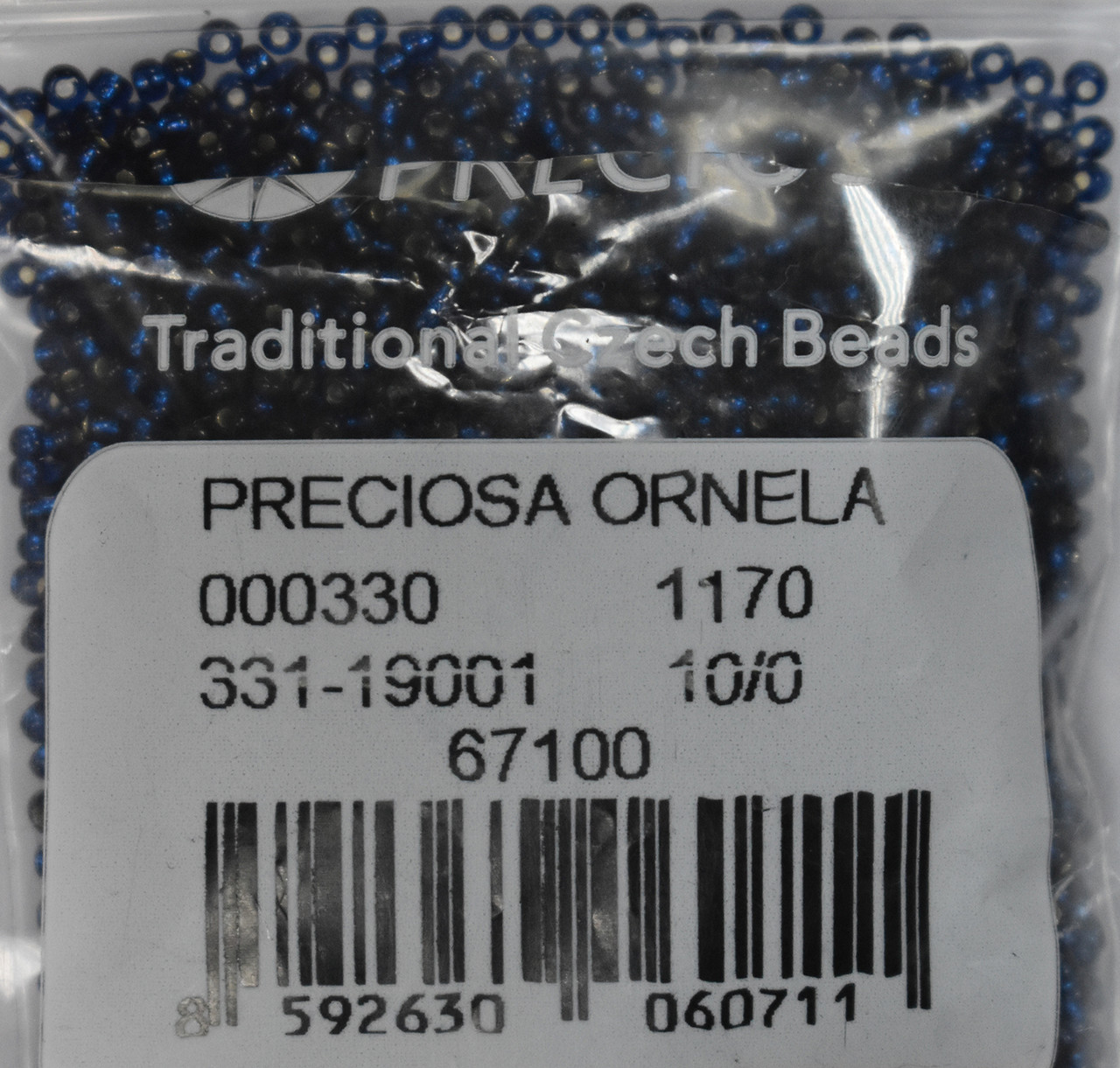 Бісер Preciosa 10/0 колір 67100 синій 10г, фото 1