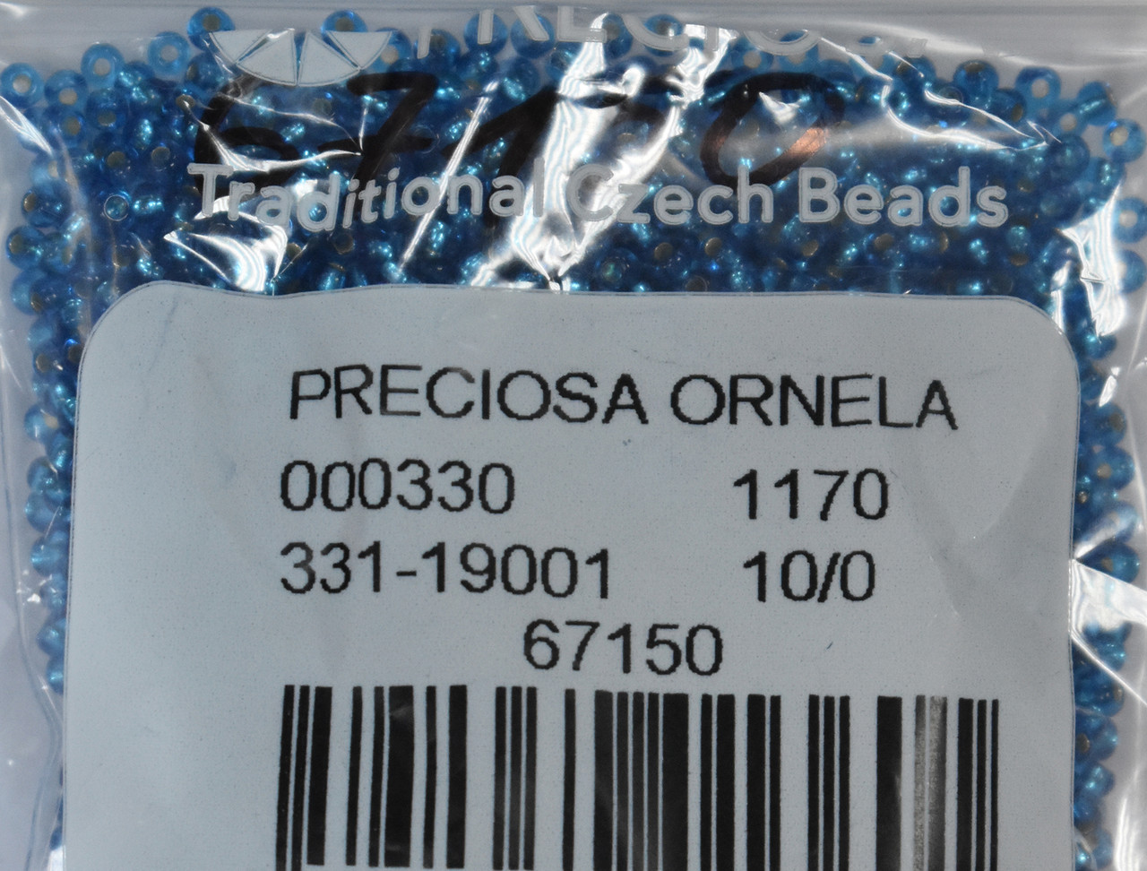 Бісер чеський Preciosa 67150 №10/0 блакитний 10г, фото 1