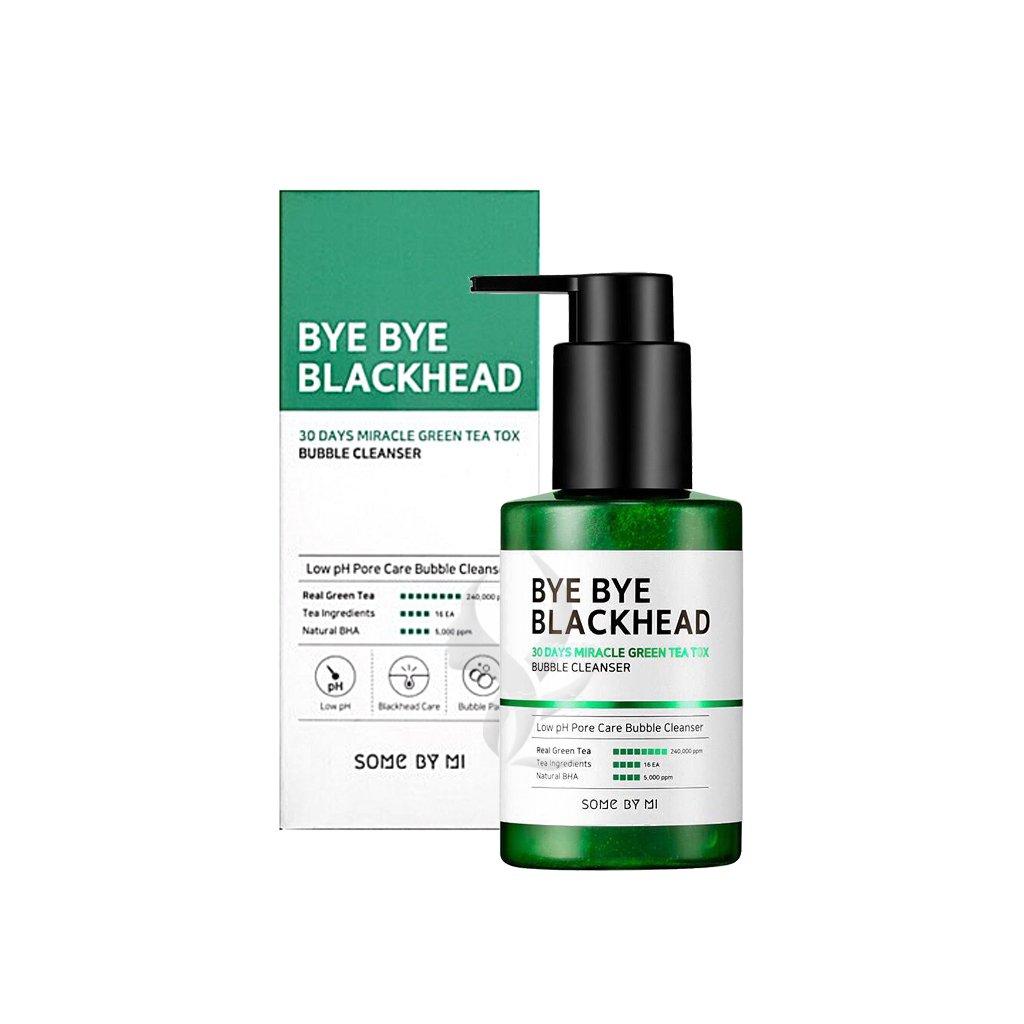 Some By Mi Bye Bye Blackhead 30 Days Miracle Green Tea Tox Bubble Cleanser Маска-пінка від чорних крапок, 120 г