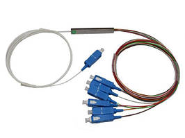Дільник оптичний SC/UPC 1x6, 0.9мм, сплітер (Splitter PLC) волокно G657A ValCord