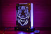 Декоративний настільний нічник Тигр, тіньовий світильник, кілька підсвічувань (на пульті), фото 6