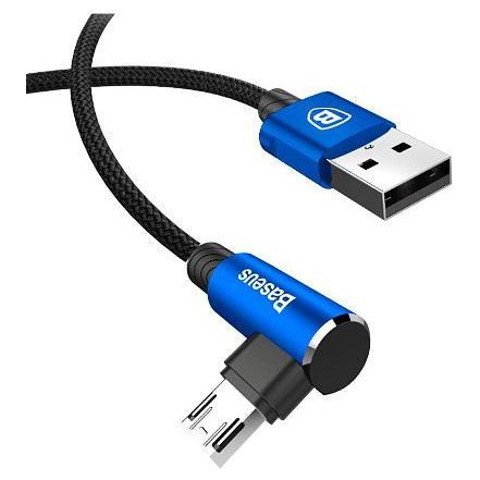 Кабель зарядний Baseus Micro USB 2.0 90° реверсивний MVP 2M Blue (CAMMVP-B03)