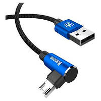 Кабель зарядный Baseus Micro USB 2.0 90° реверсивный MVP 1M Blue (CAMMVP-A03)