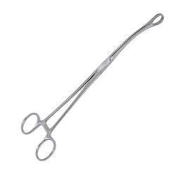 Щипці Foerster з зубчастими кінцями, 25 см, вигнуті, J-20-768