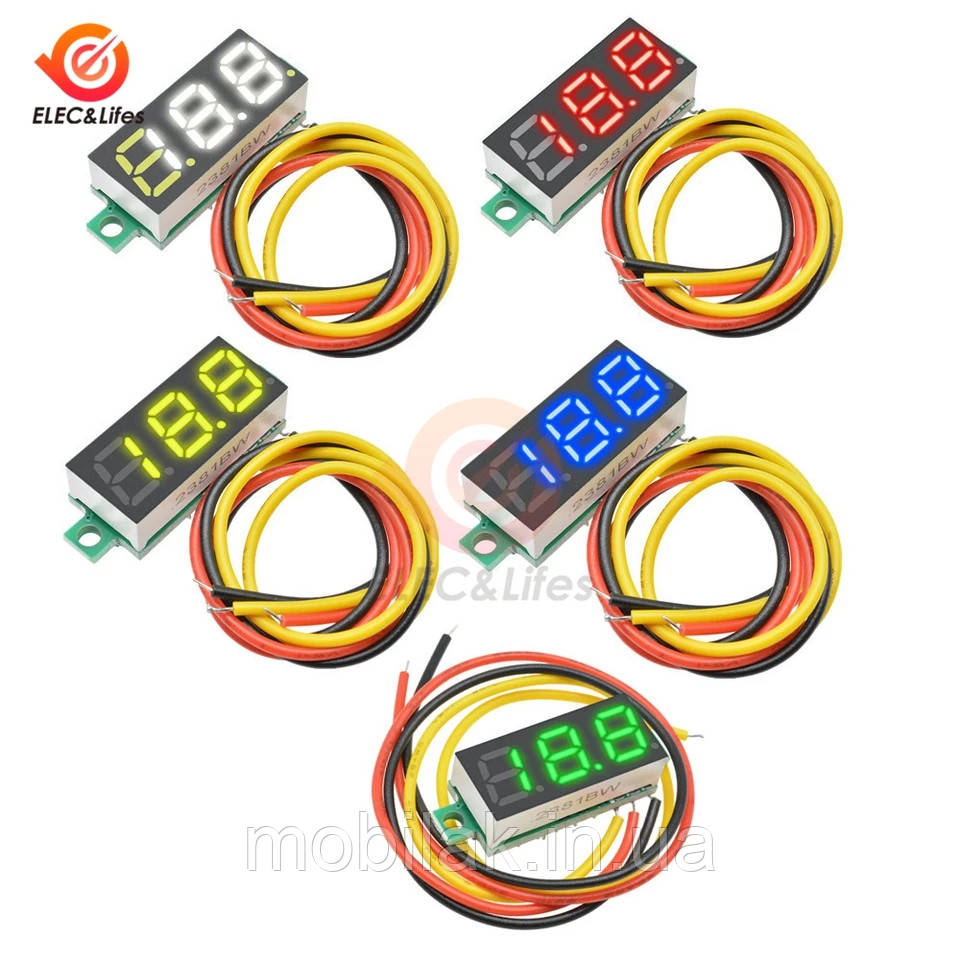 Цифровой вольтметр DC0-100V 0,28дюймов