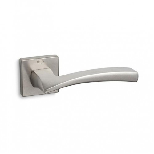 Ручки дверні Convex 1145 матовий нікель (квадратна розете тта), фото 1