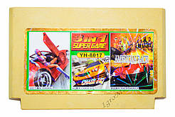 Картридж денді 3 в 1 Race America, Ferrari, Chase HQ