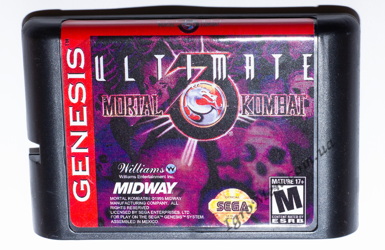 Картридж сега Ultimate Mortal Kombat 3 (якісний корпус)