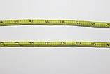 Шнур круглий з наповнювачем 5мм салат+золото моток 100м, фото 2
