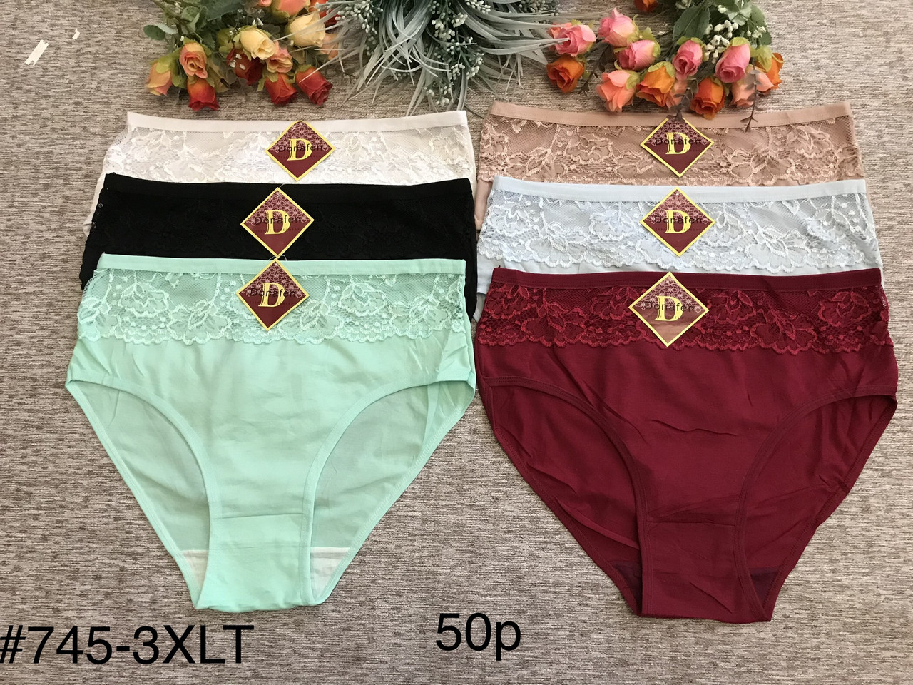 Труси з мереживом тюльпанчик