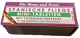 Збуджуючі таблетки для чоловіків та жінок Milan Spanische Fiege Mini-Tabletten, 30 шт. – потужний афродизіак