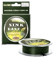 Шнур Sink Fast зелений 100 m Globe, фото 1