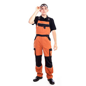 Напівкомбінезон робочий ПЕРФОРМЕР теракотовий/чорний