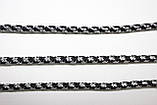 Шнур круглий з наповнювачем 5мм чорний+срібло моток 100м, фото 2