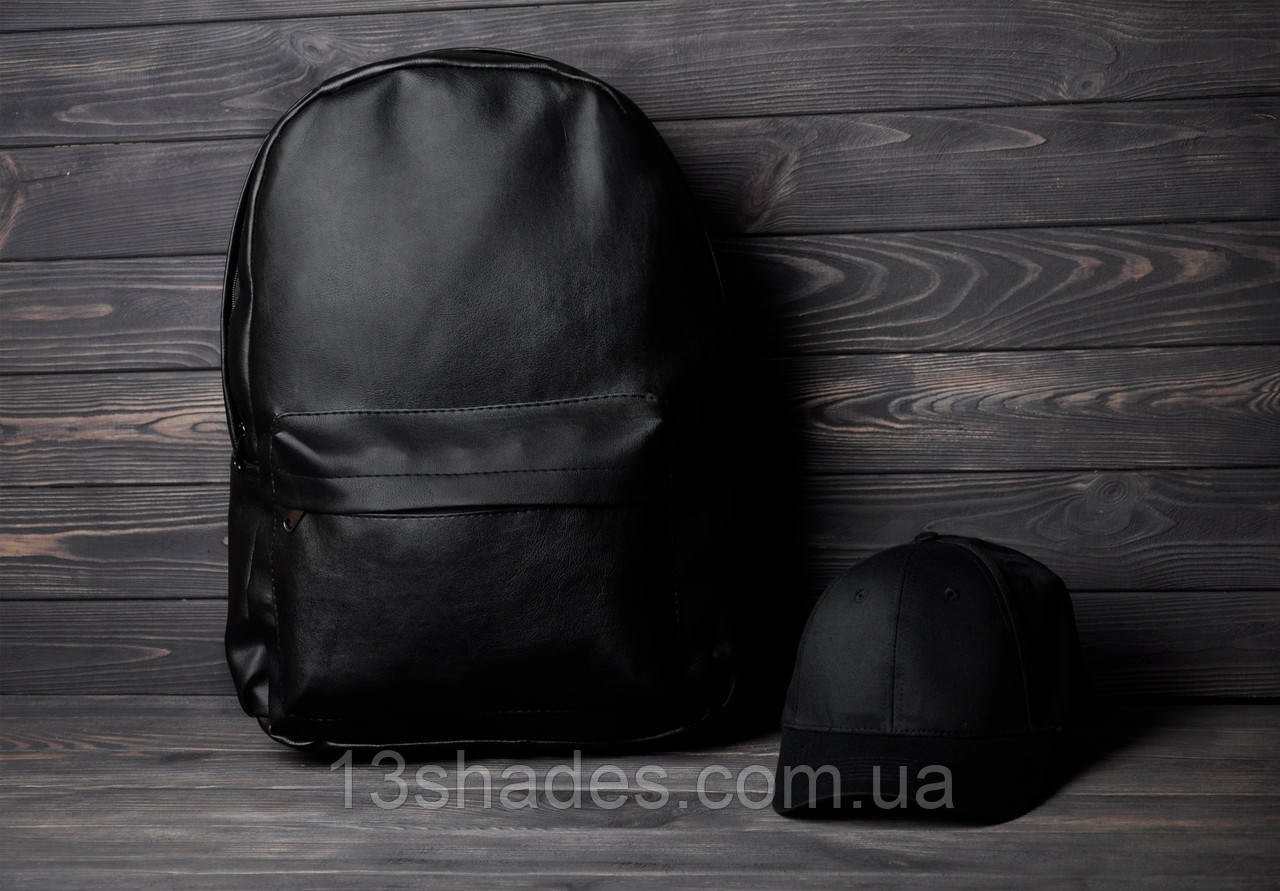 Рюкзак Asos Асос PU шкіра шкільний чорний Київ, фото 1