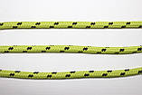 Шнур круглий з наповнювачем 5мм салат+чорний моток 100м, фото 2