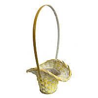 Кошик із лози жовтий 33х18 см