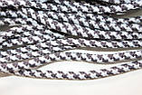 Шнур круглий з наповнювачем 5мм темно-сірий+білий моток 100м, фото 2