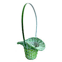 Кошик із лози зелений 33х18 см