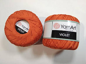 Пряжа Виолета (Violet) YarnArt, колір оранжевый 5535, 1 моток 50г