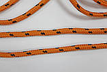 Шнур круглий з наповнювачем 5мм помаранчевий+чорний моток 100м, фото 2