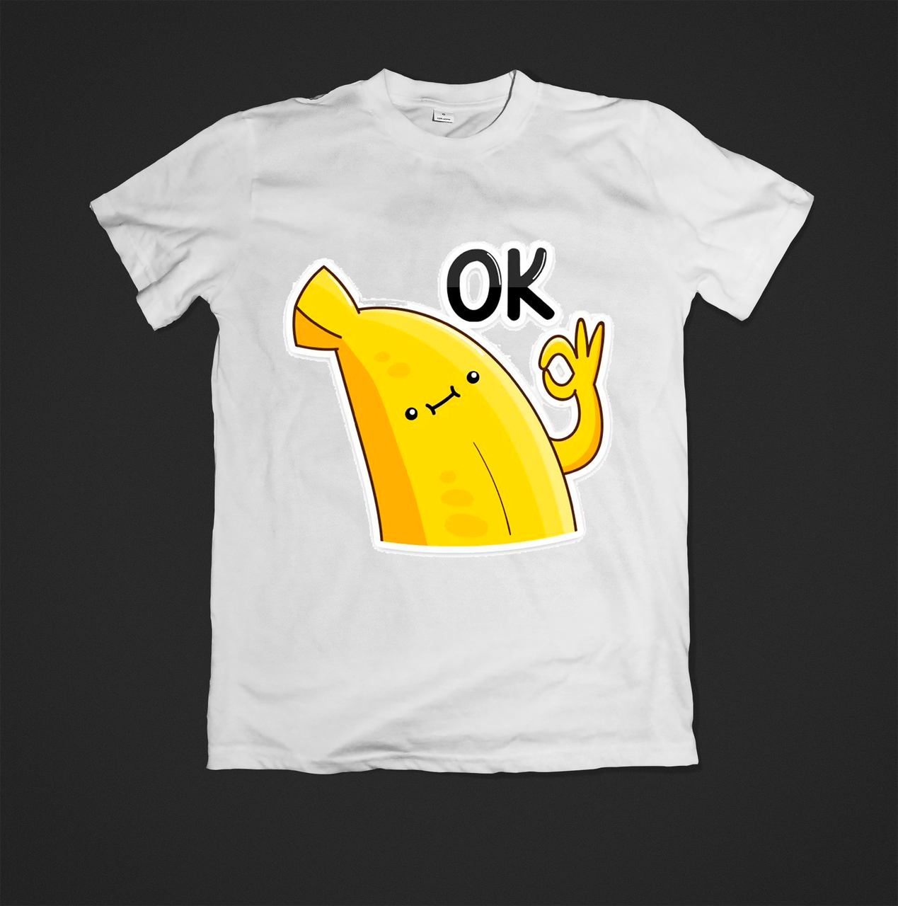 Футболка чоловіча з принтом Ok, фото 1