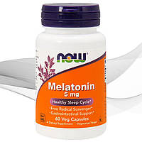 Мелатонін NOW Melatonin 5 мг - 60 кап веган