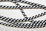 Шнур круглий з наповнювачем 5мм чорний+білий моток 100м, фото 2