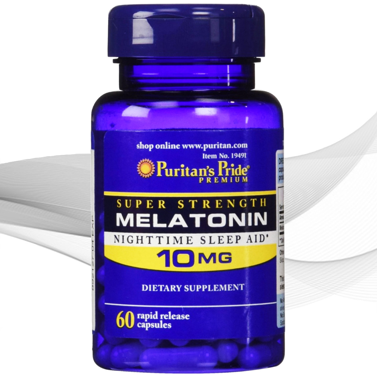 Мелатонін для сну Puritans Pride Melatonin 10 mg 60 caps Мелатонін