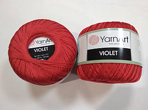 Пряжа Віолета (Violet) YarnArt, колір червоний 6328, 1 моток 50г