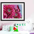 Алмазна вишивка метелик у кольорах, повна викладка, 20х30 см, фото 3