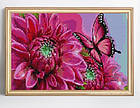 Алмазна вишивка метелик у кольорах, повна викладка, 20х30 см, фото 2