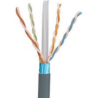 Кабель звита пара F/UTP Cat. 6 LSOH 4 пари сірий Panduit PFL6004DG-KD, бухта 500 м