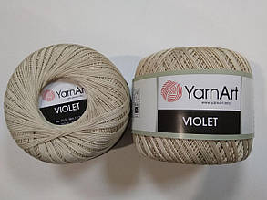 Пряжа Віолета (Violet) YarnArt, колір бежевий 4660, 1 моток 50г