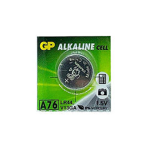 Годинникова батарейка A76 / LR1154 / LR44 / AG13 GP Alkaline (1.5v) 1шт.