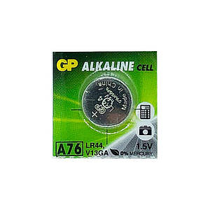 Годинникова батарейка  A76 / LR1154 / LR44 / AG13 GP Alkaline (1шт.)