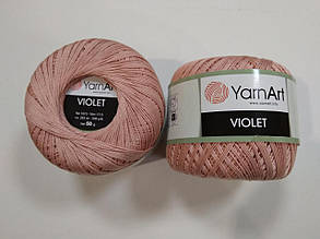 Пряжа Віолета (Violet) YarnArt, колір пудровий 4105, 1 моток 50г