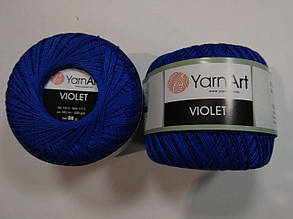 Пряжа Віолета (Violet) YarnArt, колір синій 4915, 1 моток 50г