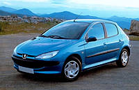 Дефлектор на капот (мухобойки) Peugeot 206 1998-