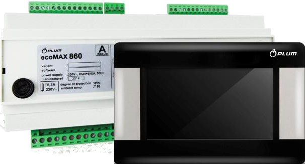 Автоматика для пелетного пальника PLUM ecoMAX 860 TOUCH